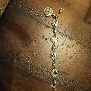 Elegant Silver Floral Bracelet